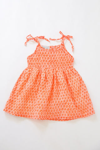 Orange Printed Dress