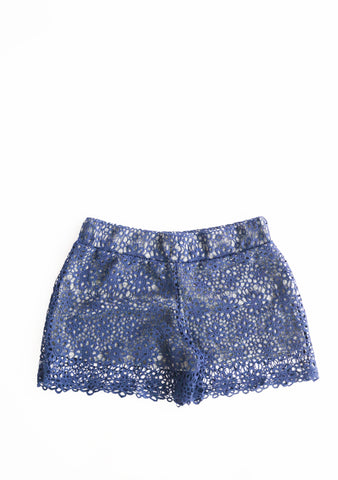 Navy Blue Lace Shorts