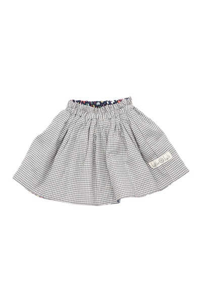 Checkered Polka Reversible Skirt