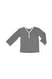 Cool Gray Long Sleeves Henley