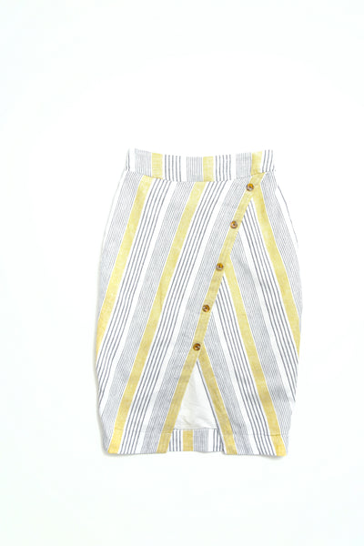 Striped Slit Skirt